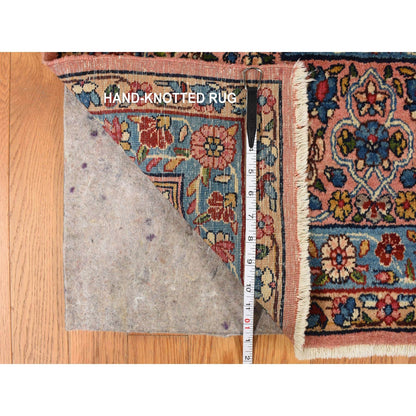 8'9"X11'5" Yellow Antique Zoroastrian Karman 100% Wool Hand Knotted Rug