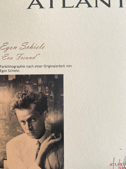 Egon Schiele "Eva" Lithograph From An Signed Op Numbered