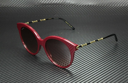 Gucci Gg0653S 003 Round Oval Burgundy Gold