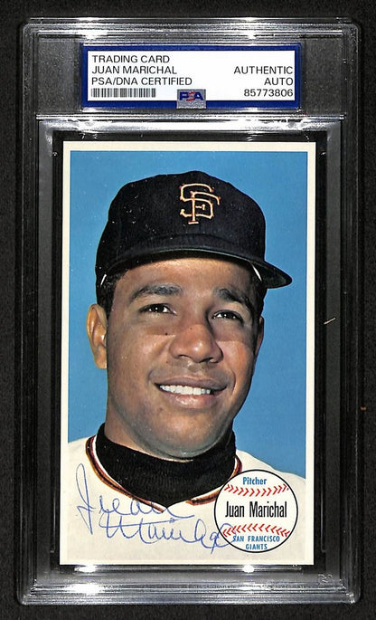 Juan Marichal HOF Signed 1964 Topps Giants Card #37 (PSA/ DNA 205204)