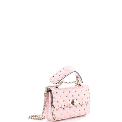 Valentino Garavani Rockstud Spike Flap Bag Quilted Leather Small