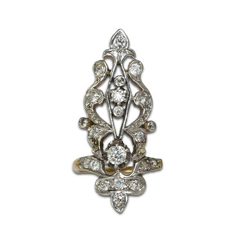 14K Yellow Gold Art Deco 1.0Ct Diamond Women'S