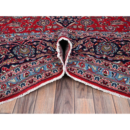 9'6"X13'5" Portia Red Hand Knotted Wool Tribal Floor Vintage Kishoon Rug