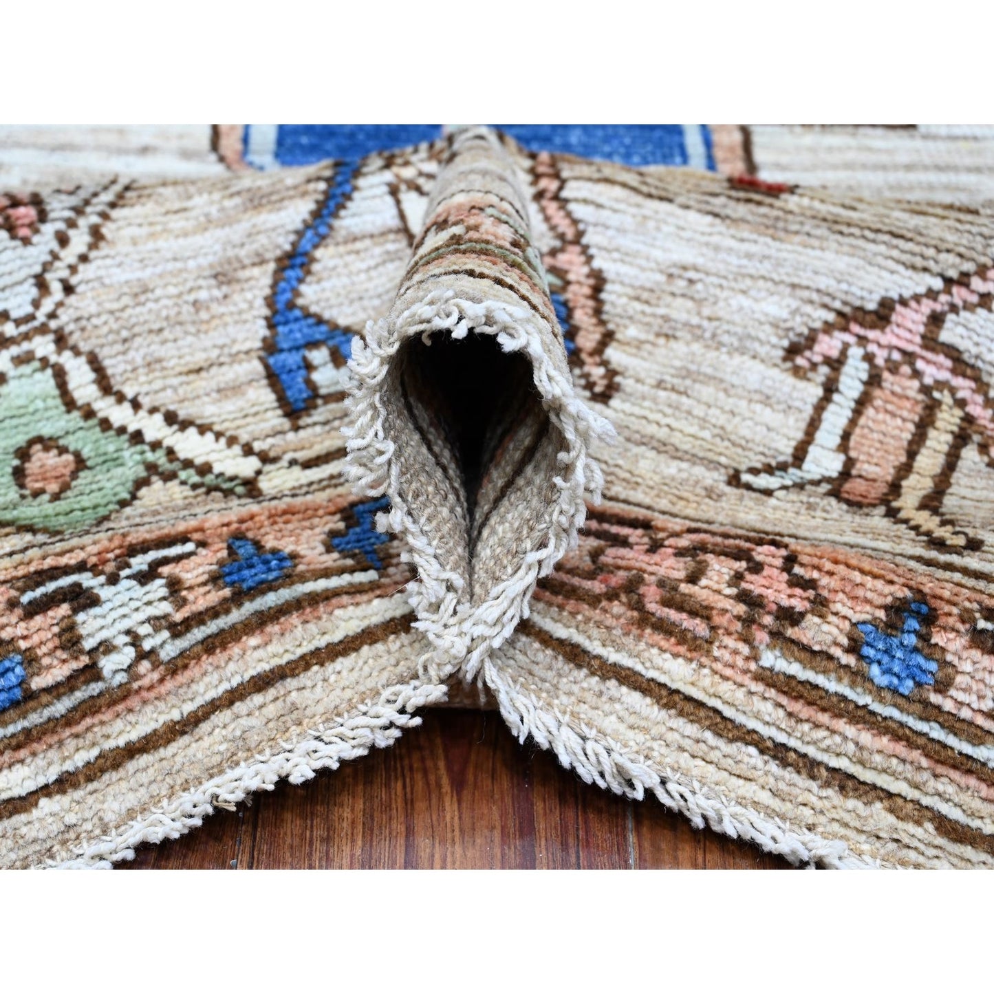 8'10"X11'9" Chrome Gray Turkish Village Motifs Hand Knotted Oriental Rug