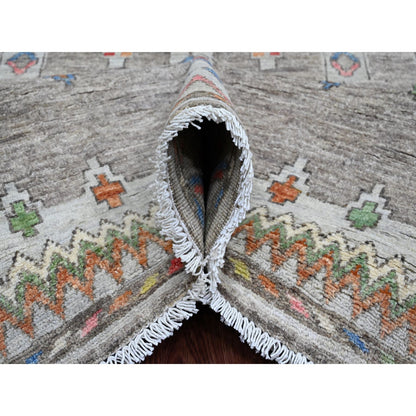 Rug 9'1"x11'5" Gray Moroccan Berber Influence Wool Hand Knotted Oriental