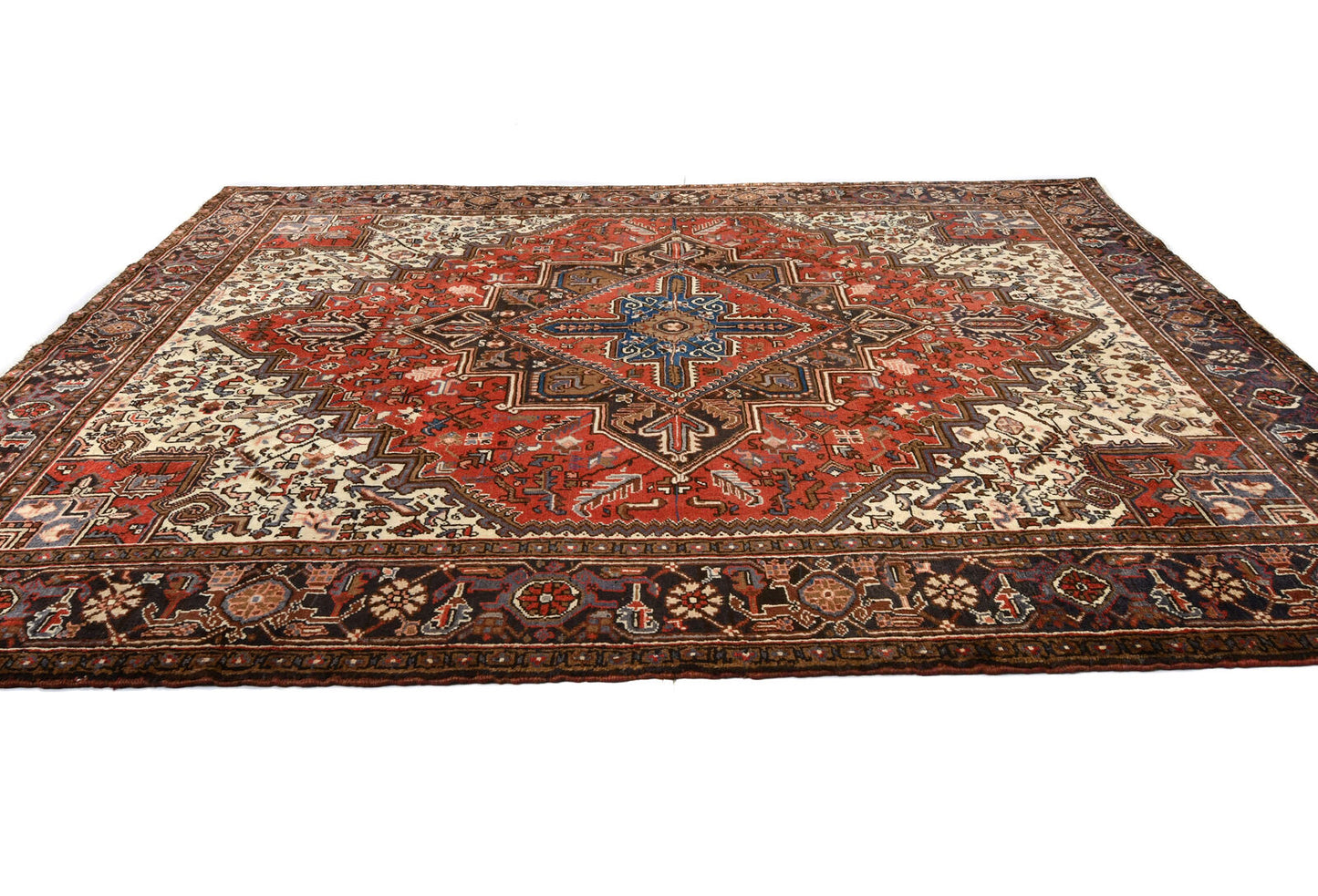 Handmade Serapi Heriz Oriental Rug 7X9 Ft Vintage