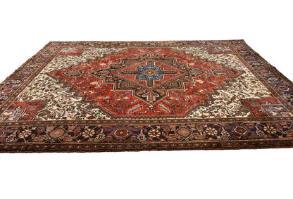 Handmade Serapi Heriz Oriental Rug 7X9 Ft Vintage