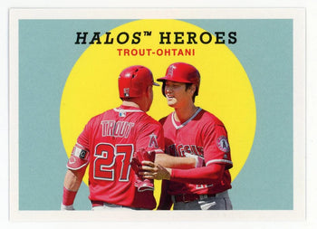 Mike Trout And Shohei Ohtani 2018 Topps Halos Heroes #303 Card