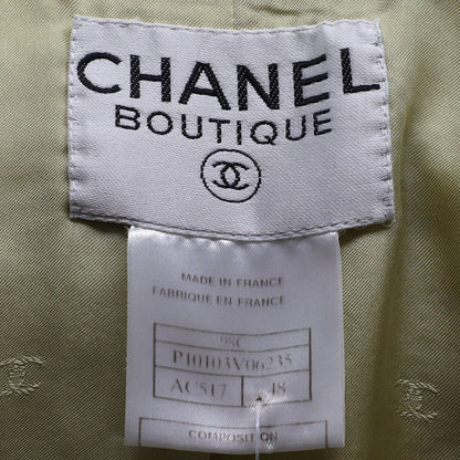 Chanel Women'S Vintage Two Pocket Long Jacket Tweed