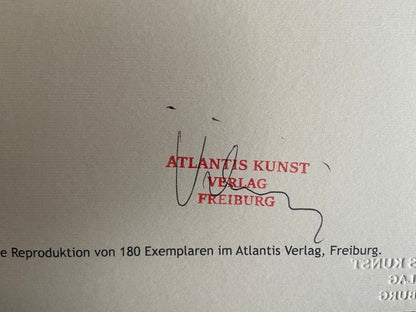 Josef Albers Lithograph Coa Hand Numbered Signed Op Stamped