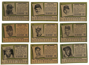 1971 Topps Baseball Card Complete Set (1-752) Clemente Aaron Ryan Bench 196729
