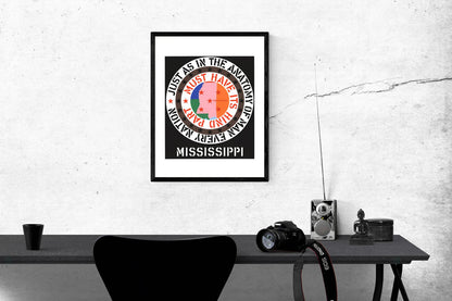 Robert Indiana Mississippi " Serigraph Pop Art Multicolor Protest