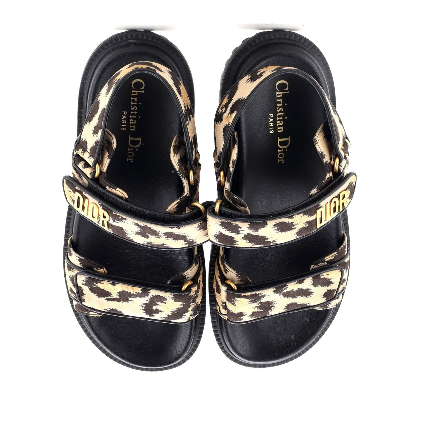 Christian Dior Women'S Dioract Sandals Printed Technical Fabric