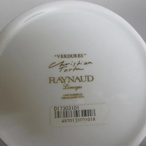 Collectible Raynaud Limoges Verdure Vase Ivy Pattern Porcelain with Gold Trim