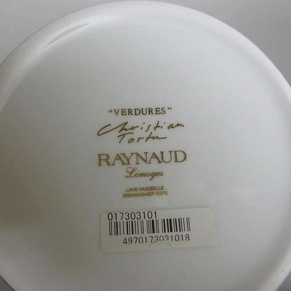 Collectible Raynaud Limoges Verdure Vase Ivy Pattern Porcelain with Gold Trim