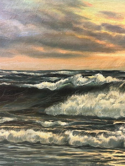 Kabutoya Helmut Baumgart Seascape Oil Painting Signed 12F Canvas Gallery