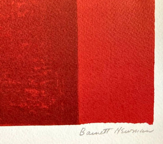 Barnett Newman Lithograph Coa Signed In Pen Numbered In Pencil