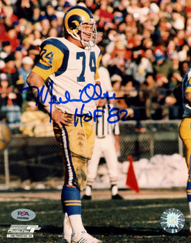 Merlin Olsen Hof Signed/Auto 8X10 Photo Los