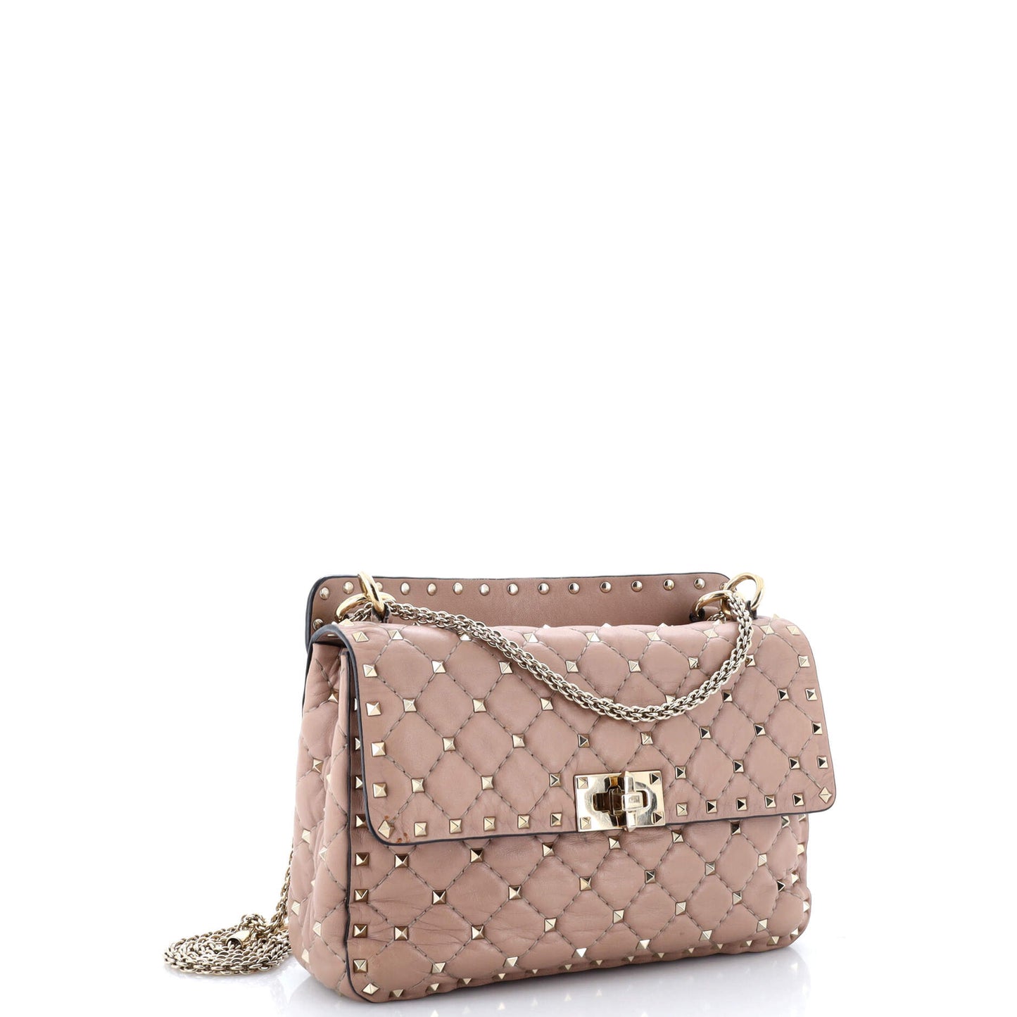 Valentino Garavani Rockstud Spike Flap Bag Quilted Leather Medium