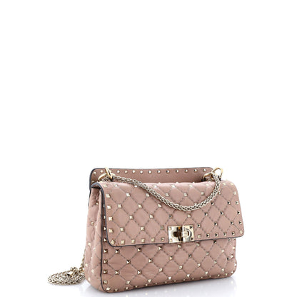 Valentino Garavani Rockstud Spike Flap Bag Quilted Leather Medium