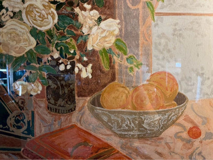 Ellen Gan Season Of Roses Ii Signed Silkscreen 204/325 Large Framed Still Life