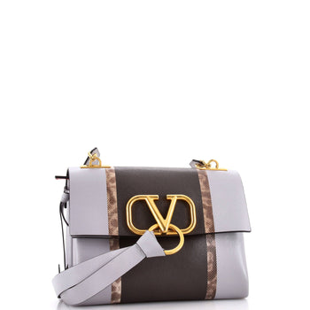 Valentino Garavani Vring Shoulder Bag Printed Leather Small