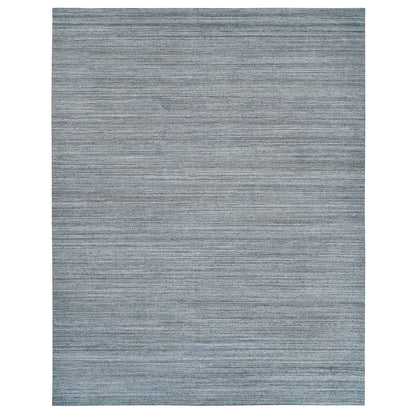 12'X15' Arsenic Gray Modern Striae Design Wool Hand Loomed Oversized Rug