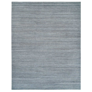 12'X15' Arsenic Gray Modern Striae Design Wool Hand Loomed Oversized Rug