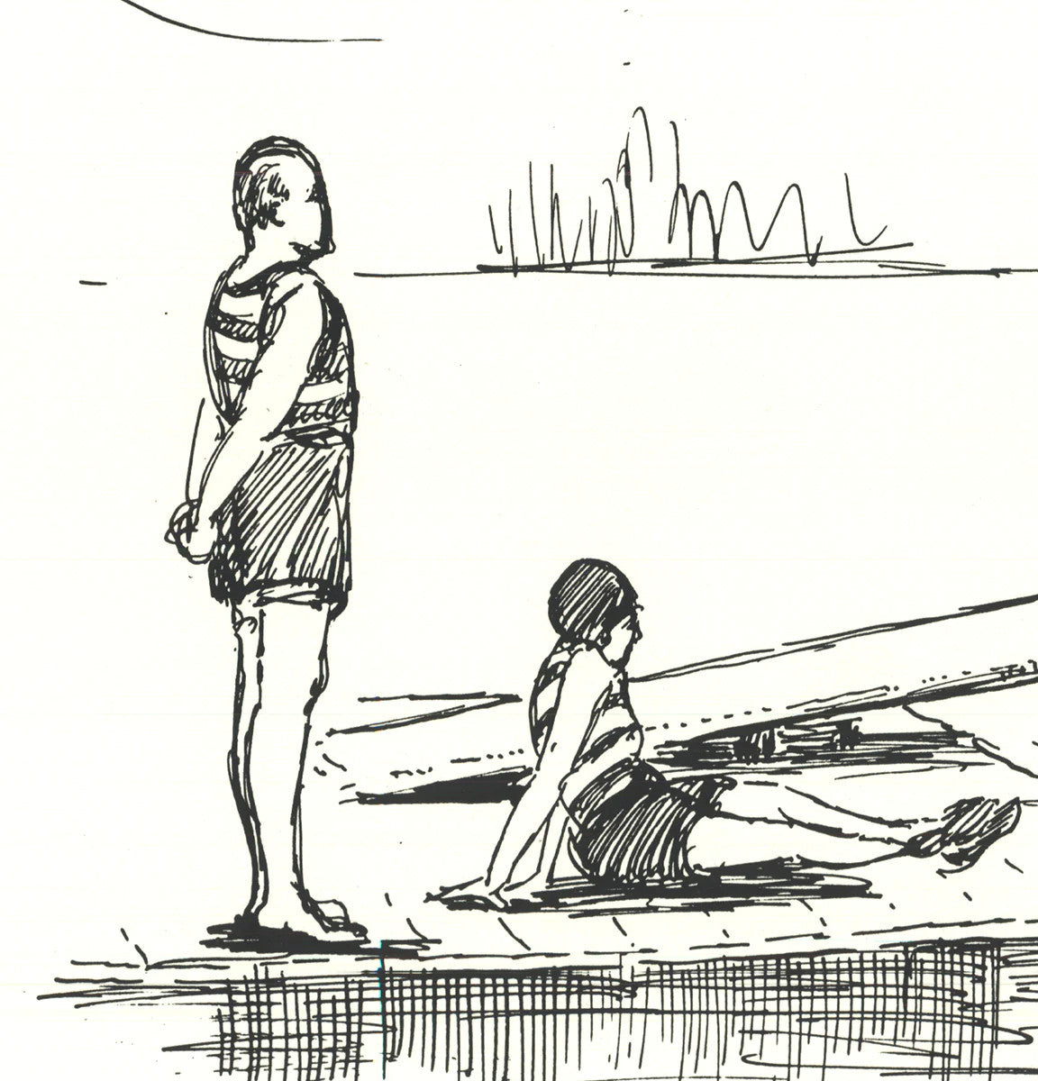 Yb Robinson Divers " Lithograph Contemporary