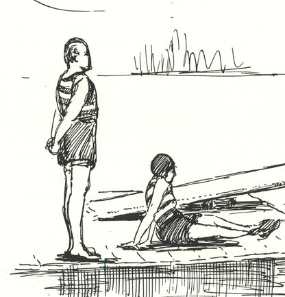 Yb Robinson Divers " Lithograph Contemporary