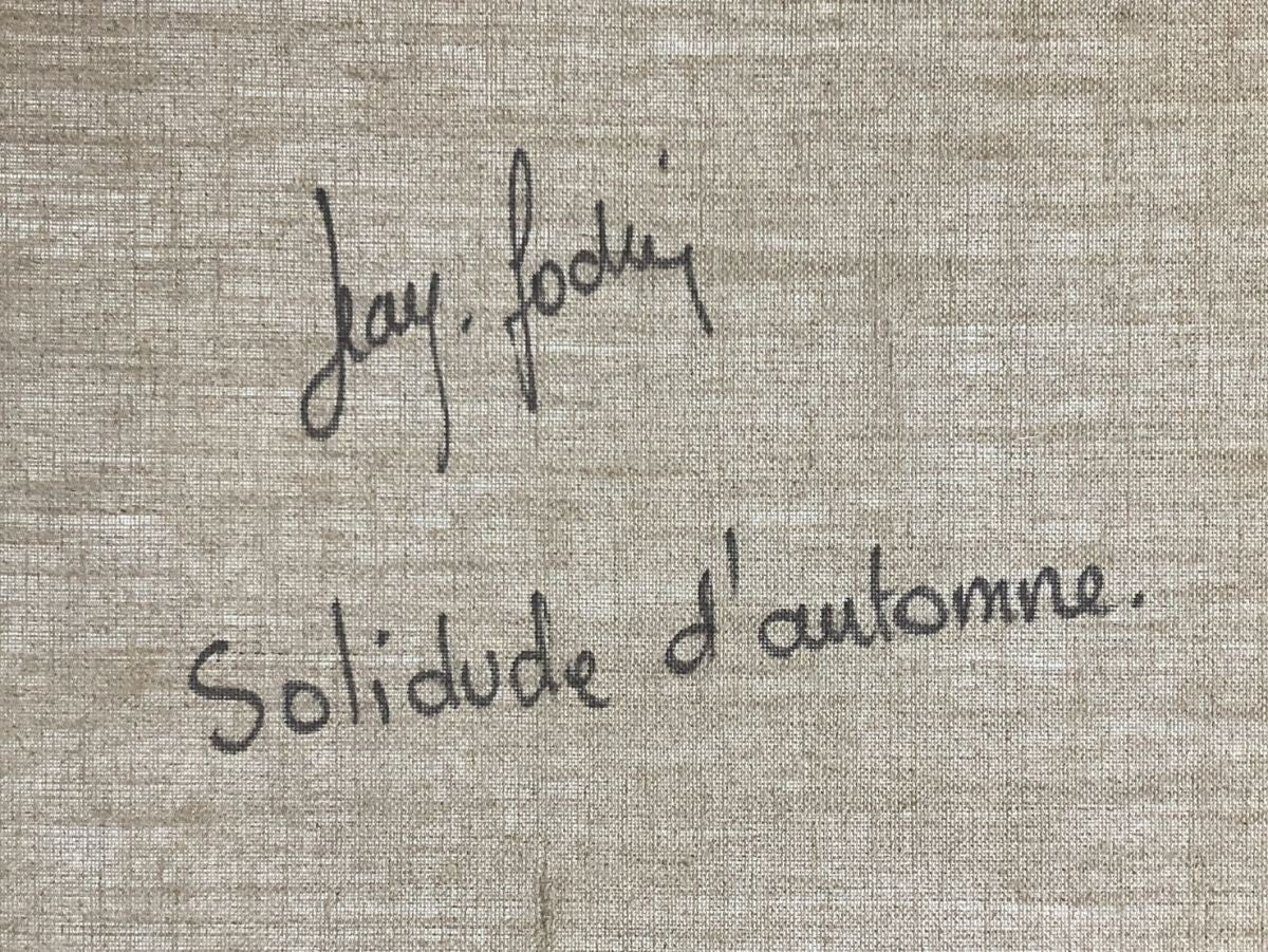 Jean Godin "Solitude Dautomne" Original Oil Painting On Canvas Signed 20F