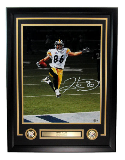 Hines Ward Signed/Auto 16X20 Photo Pittsburgh Steelers Framed Beckett 194132