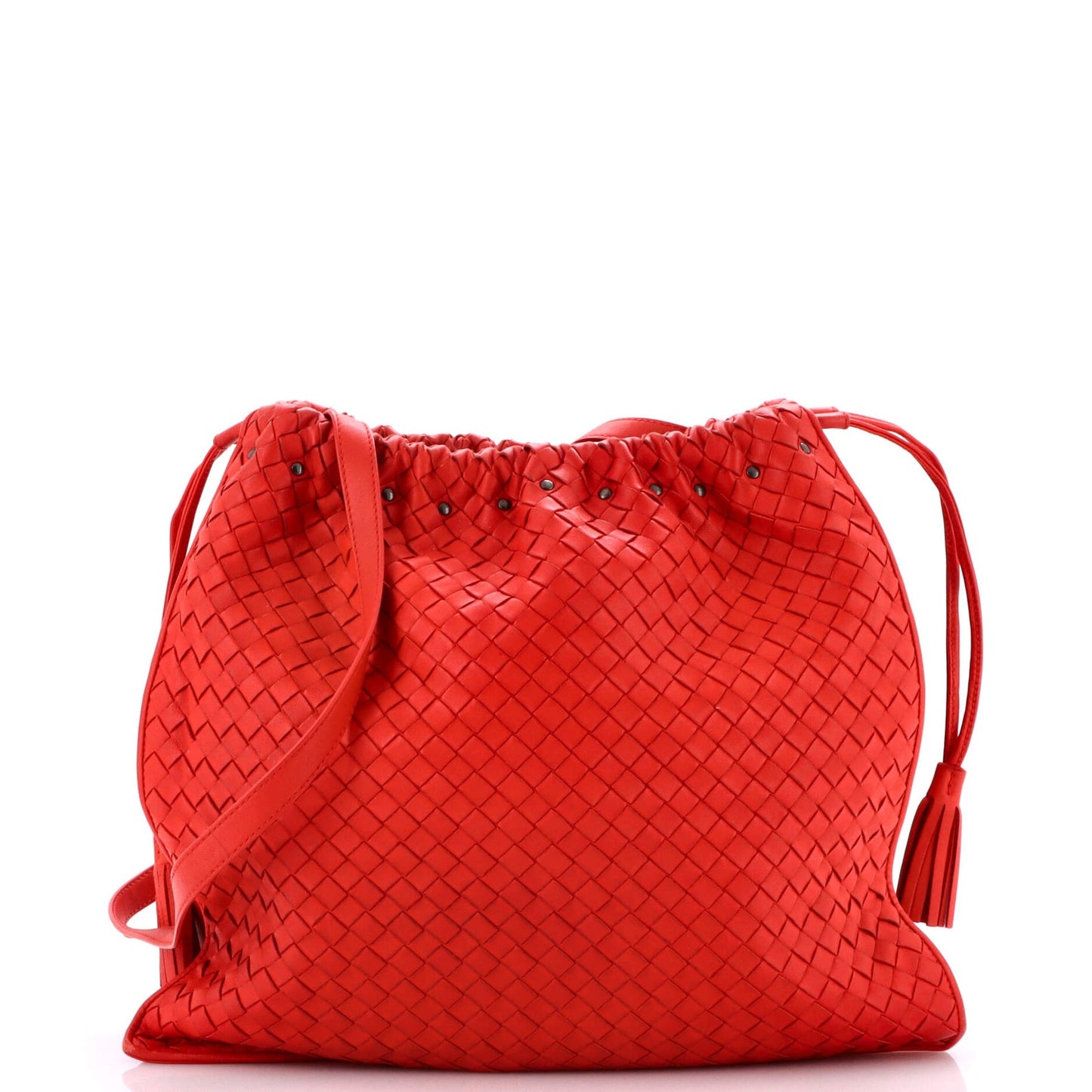 Bottega Veneta Drawstring Tassel Tote Intrecciato Nappa Medium