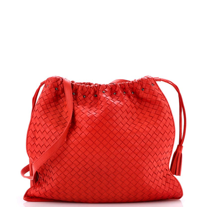 Bottega Veneta Drawstring Tassel Tote Intrecciato Nappa Medium