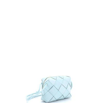 Small Bottega Veneta Cassette Camera Crossbody Bag Maxi Intrecciato Leather