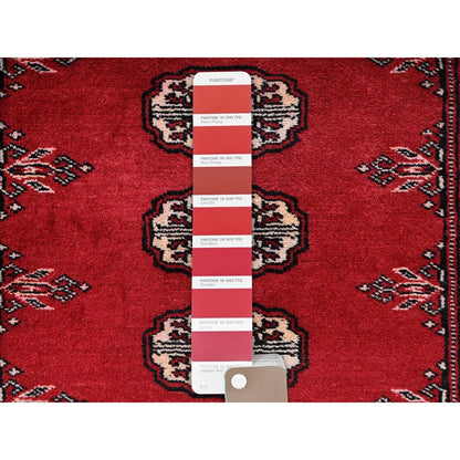 2'6"X8' Red Princess Bokara Tribal Medallions Rug Wool Hand Knotted Runner