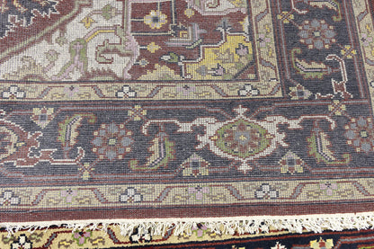 Heriz Serapi Oriental Rug Floral Style Large