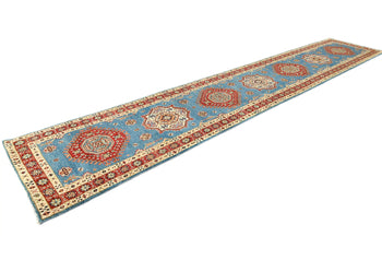 Tribal Geometric Kazak Runner Rug Farmhouse Boho