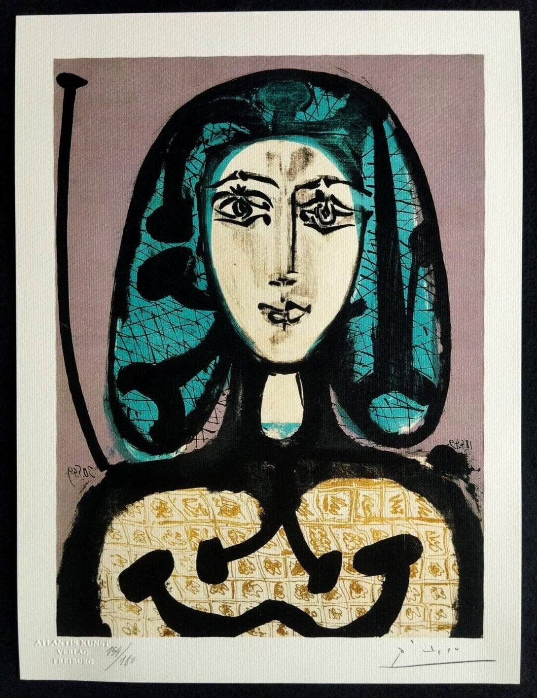 Pablo Picasso Coa Signed In Pen / Numbered In Pencil Crayon Limited Edition