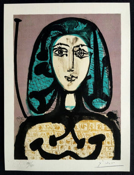 Pablo Picasso Coa Signed In Pen / Numbered In Pencil Crayon Limited Edition