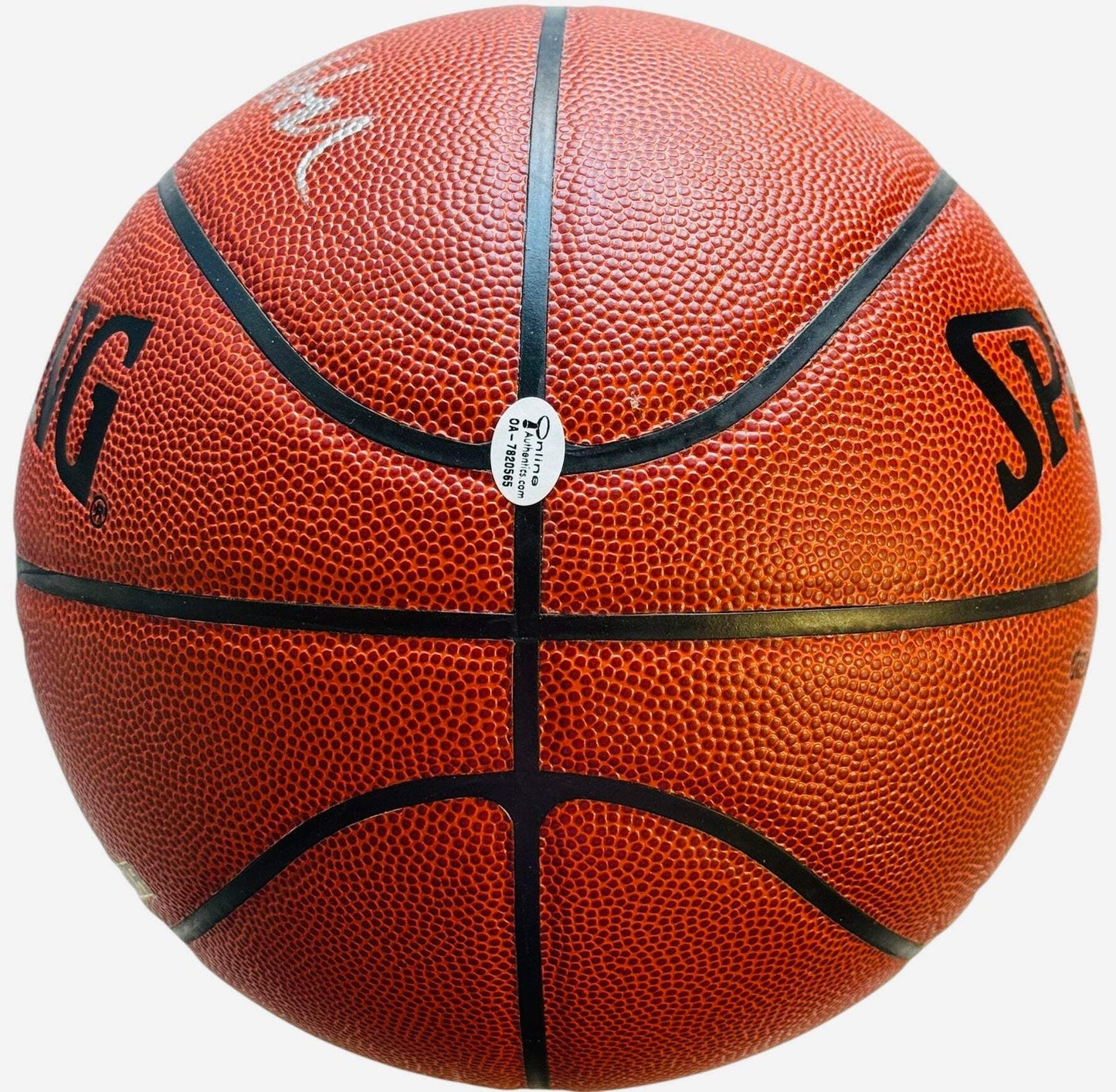 Kareem Abdul Jabbar Signed Spalding Indoor / Outdoor Basketball (Online Authenti