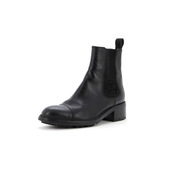Chanel Women's Leather Logo Ankle Boots