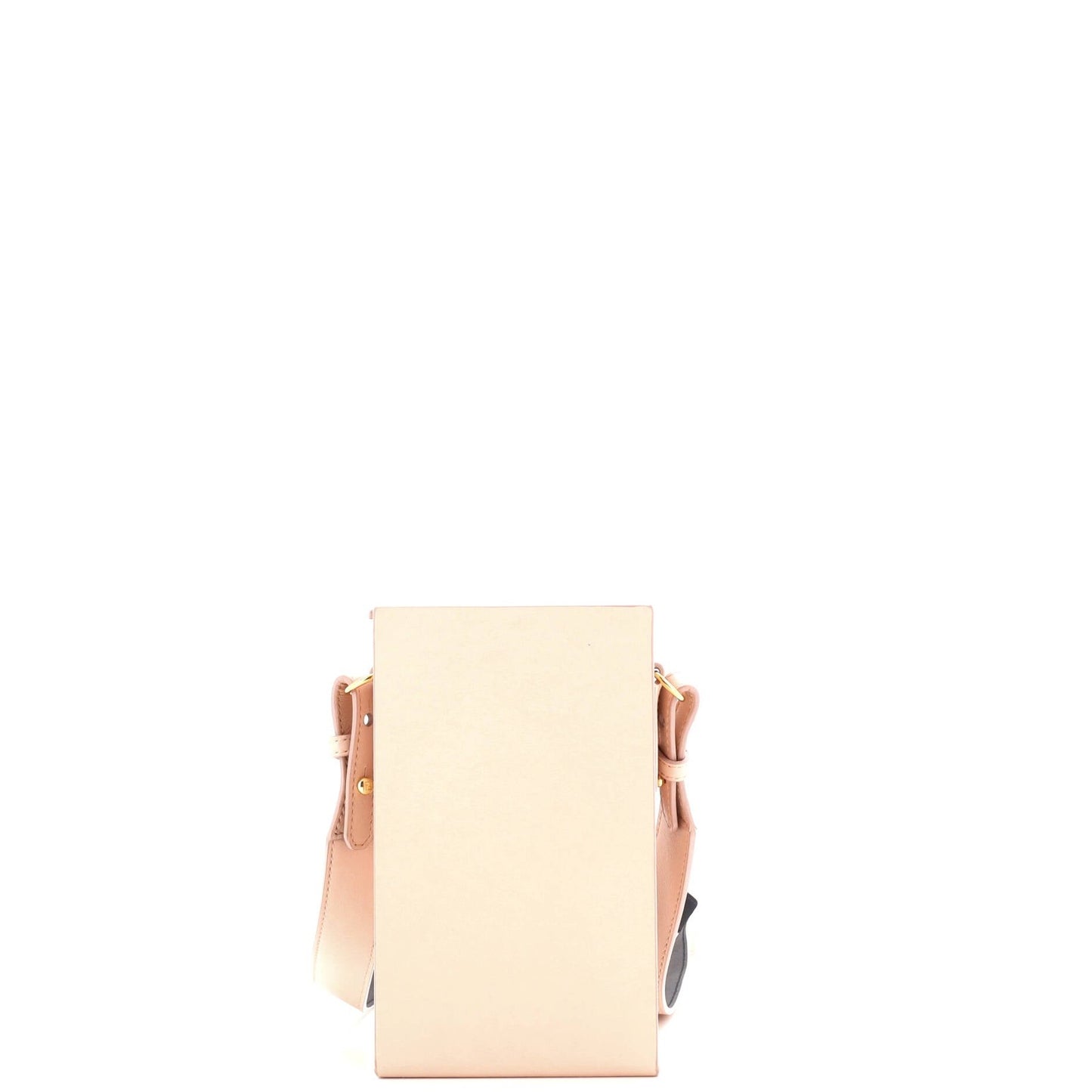 Fendi Logo Vertical Box Crossbody Bag Leather