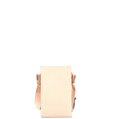 Fendi Logo Vertical Box Crossbody Bag Leather