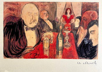 Edvard Munch Lithograph Coa Numbered A Hand