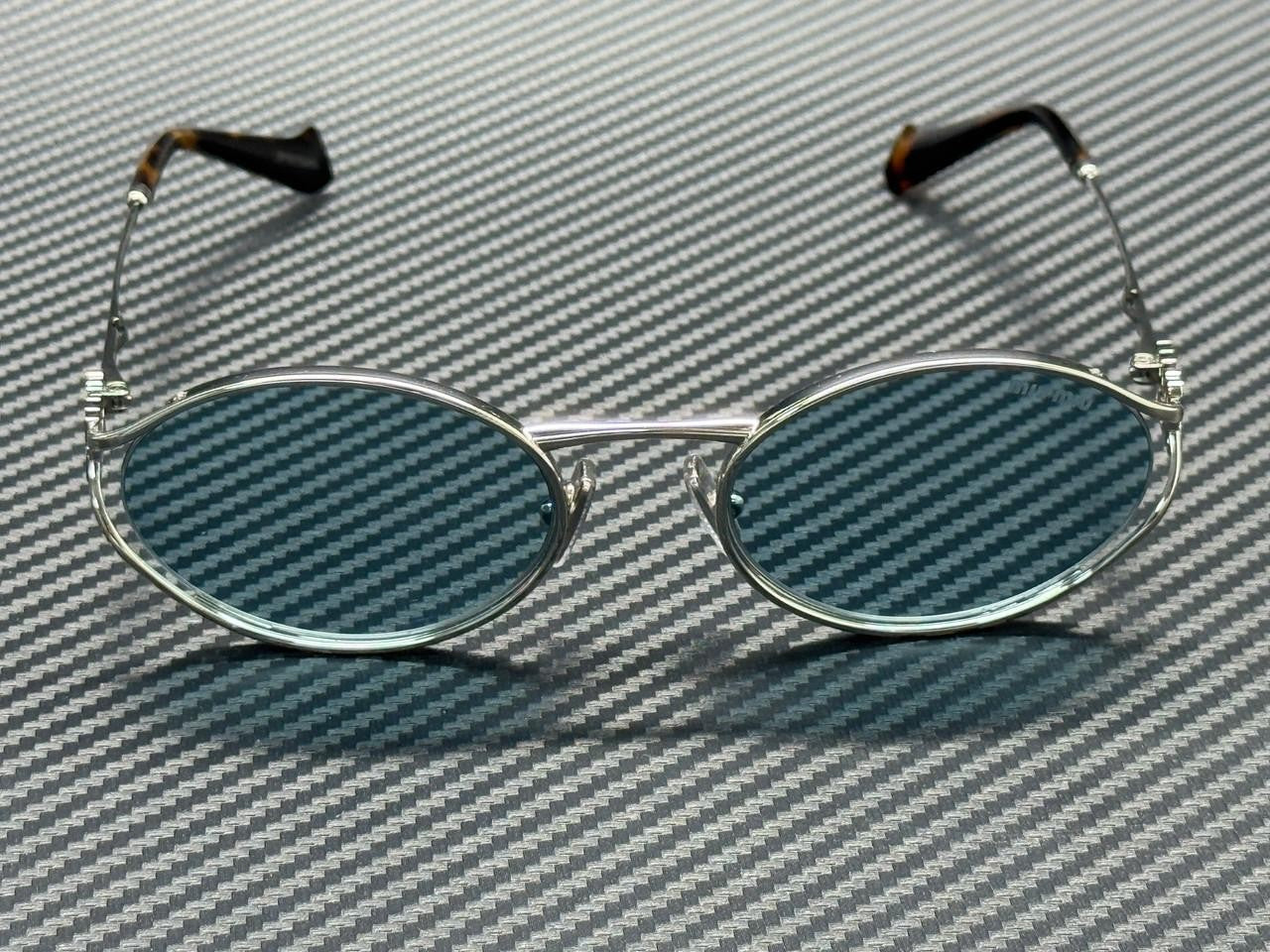 MIU MU 52YS 1BC20R Silver Light Blue Women's 54 mm Sunglasses