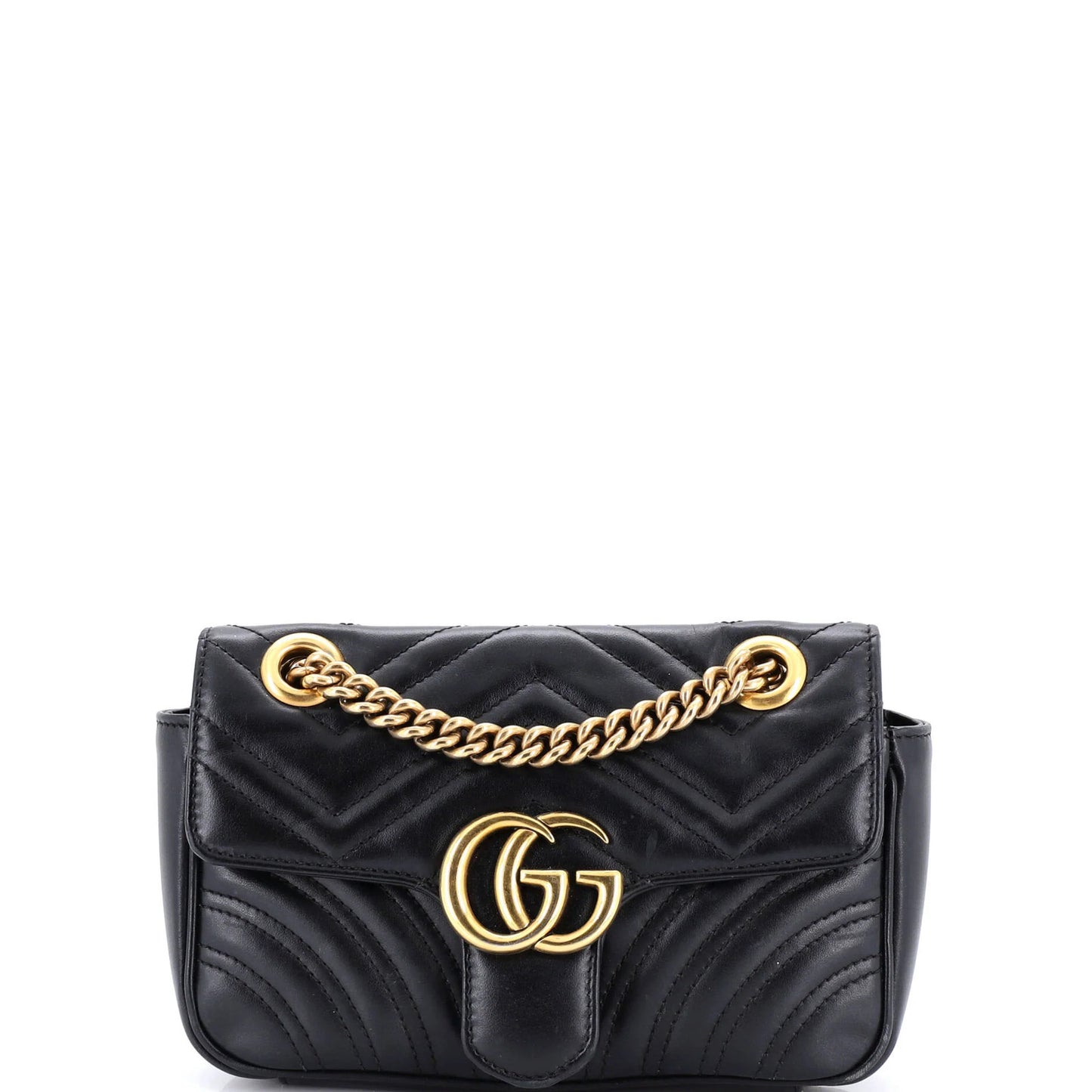 Gucci Gg Marmont Flap Bag Matelasse Leather Small