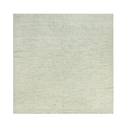 10'3"X10'3" Edgecomb Gray Flat Weave Pure Wool Cord Hand Woven Square Rug