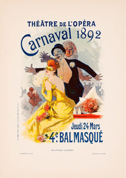 Chret  Carnaval 1892 Opra  Original 1896 Chaix Lithograph  Les Affiches Ill