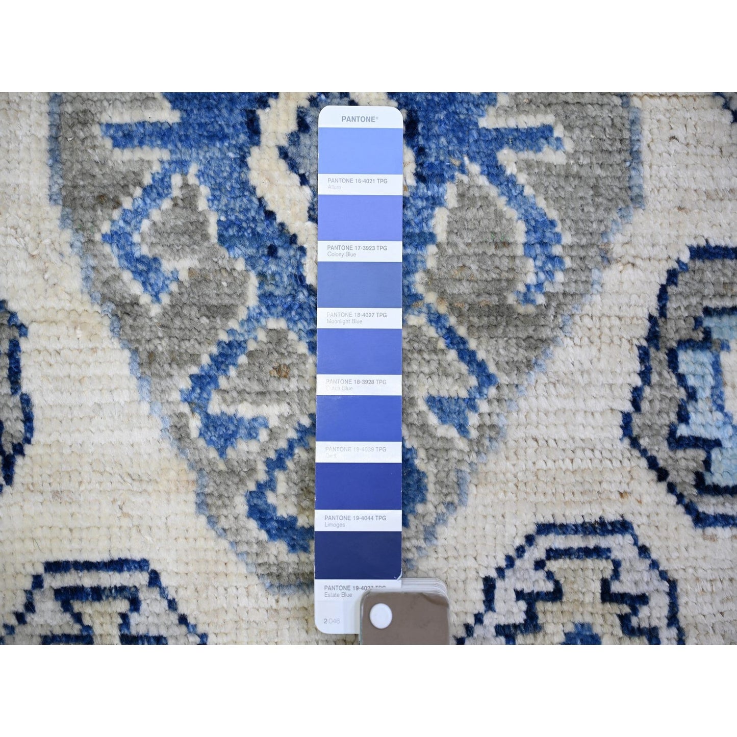 4'1"X6' Ivory Wool Hand Knotted Anatolian Village Inspired Rug